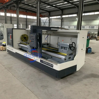 CAK6180 Flat Bed CNC Lathe Mesin otomatis tipe horisontal Menghidupkan