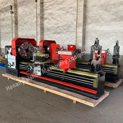 Mesin Lathe Mekanis Horizontal Paralel Pipa Besi Mesin Threading Lathes Diameter Besar