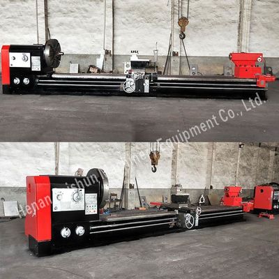 Ukuran Ekstra Besar Tugas Berat Mesin Lathe Horizontal Mesin Lathe Konvensional Pusat Putar