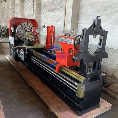 Tinggi Precision Manual Besar CW61110 Horizontal Lathe Untuk Pengolahan Logam