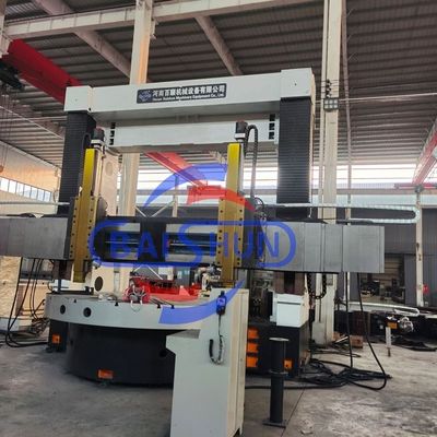 Mesin Lathe vertikal CNC untuk pengolahan logam dengan kontrol PLC dan layar sentuh