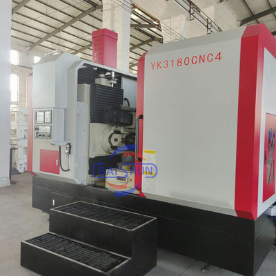 YK3180G 10 Modul CNC Vertikal Gear Hobbing Machine Untuk Metal Gear Cutting