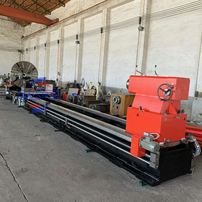Ukuran Besar Saddle Lathe CW Horisontal Berat Tugas Besar Manual Lathe