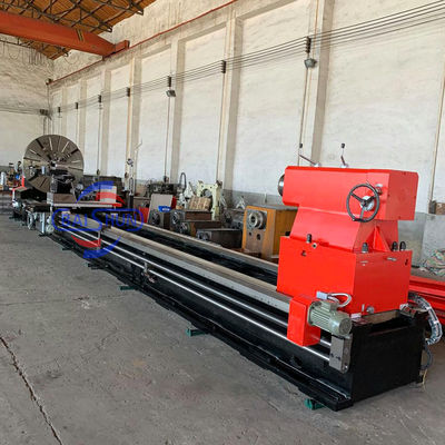 Mesin mesin bubut logam 16T beban tugas berat bubut kepala horizontal