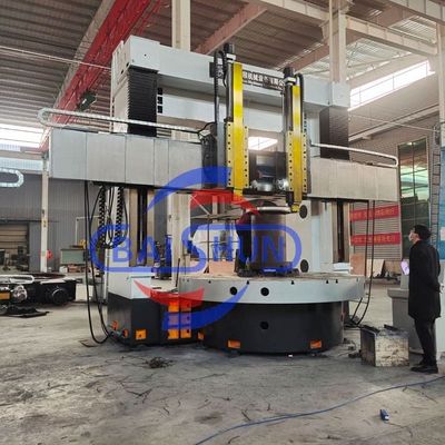 Mesin Bubut Vertikal CNC Industri untuk Pembubutan Diameter Besar dengan Sumbu C dan Struktur Kolom Ganda