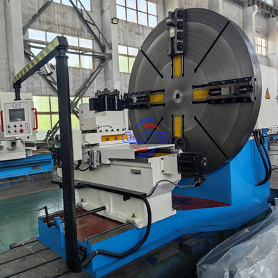 Lantai tipe Flange Berputar 2 Axis Plc Metal End Face Lathe Machine