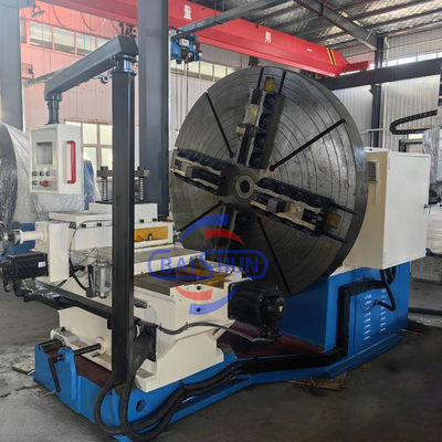 Ukuran Besar Alat Mesin Horisontal Lantai Jenis Flange Lathe