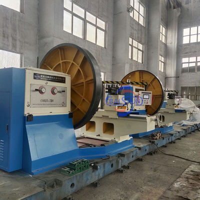 Profesional lantai horisontal tipe flange menghidupkan mesin bubut untuk ban cetakan bebas pemasangan
