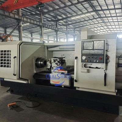 Diameter Besar QK1325 Double Chuck 2 Axis CNC Flat Bed Pipe Threading Lathe