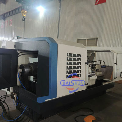 QK1325 Mesin Bubut Threading Pipa Chuck Ganda CNC Tempat Tidur Datar Horisontal Otomatis Cerdas
