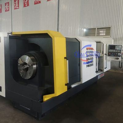 Negara Minyak Spindle Besar Bor Flat Bed Otomatis Turning Work Siemens CNC Pipe Threading Lathe
