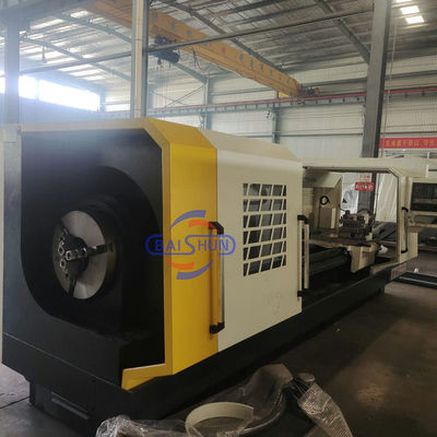 Pekerjaan Pembubutan Logam Negara Minyak Chuck Ganda Tugas Berat Mesin Bubut Penguliran Pipa CNC