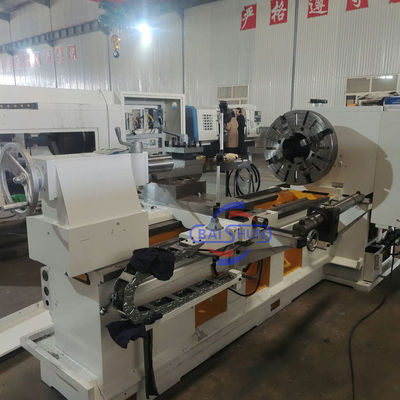 Tinggi kaku sekrup Threading pipa horizontal pemotongan mesin bubut lubang besar pipa Threading mesin bubut