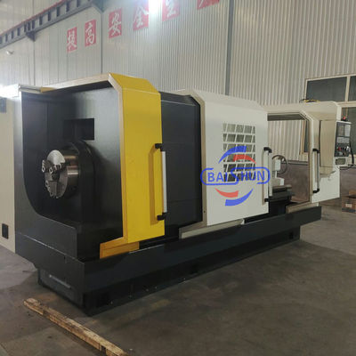 Tipe horisontal pipa minyak Threading CNC Pipe Screw Membuat Mesin Lathe benang