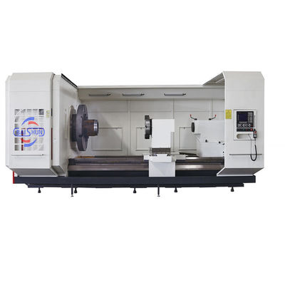 Spindle Besar Boring Pipe Threading Mesin Lathe Dengan Chuck Ganda