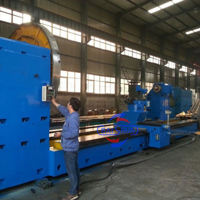 Industri 40Ton 75Ton Beban Tugas Berat Diameter Besar Mesin Lathe Horizontal
