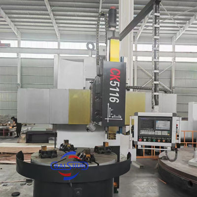 Mesin Bubut Vertikal Kolom Tunggal CNC CK5116A Mesin Penggilingan Vertikal Untuk Bubut