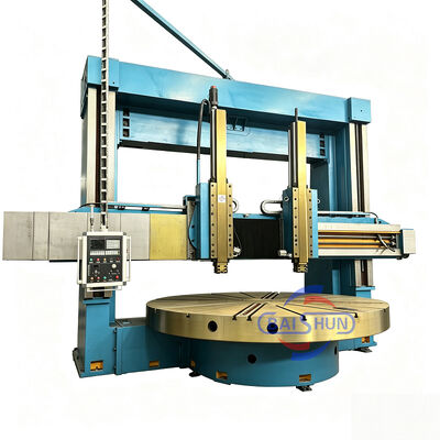 China Besar Ukuran Double Column Vertikal Lathe CNC Mesin Membuat Mesin Pemasok